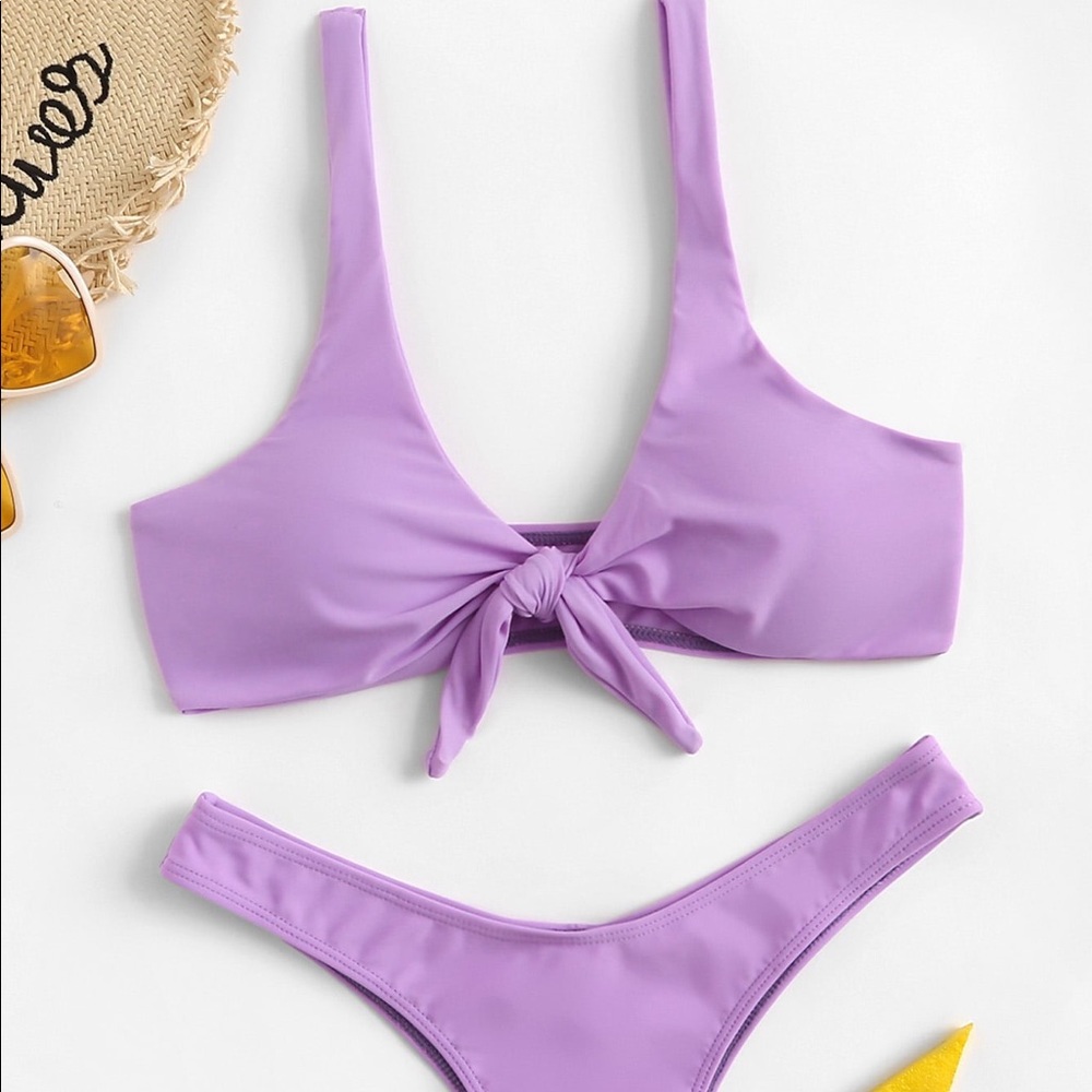 Tie Front Bikini Set